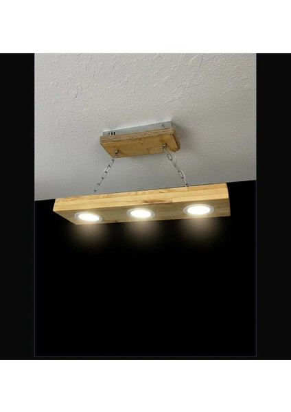 Dekoratif Ahşap Spot Aydınlatma Avize