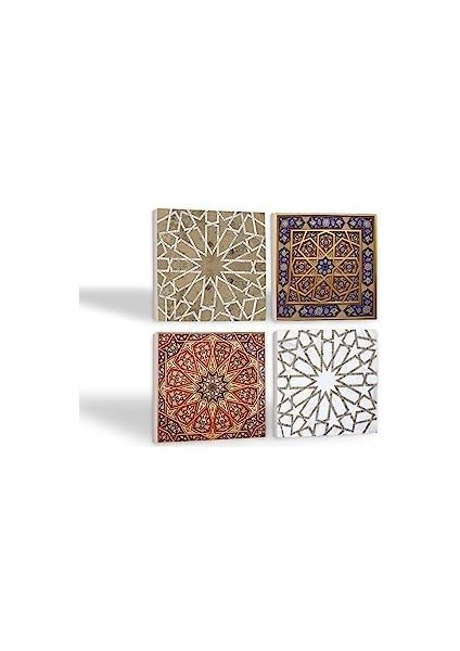 Etnik Desen Taş Bardak Altlığı Seti - 4 Parça - Dekoratif, Rustik Mutfak Aksesuarı, 10X10 Cm, Kaydırmaz Tabanlı, Şık ve Dayanıklı SC115 modelleri