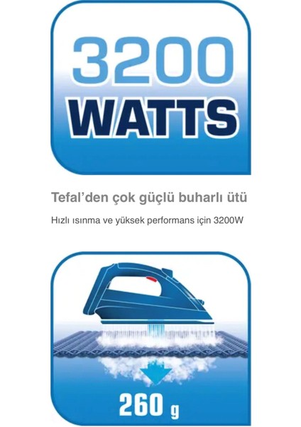 Ultimate Pure Kireç Avcısı Teknolojili 3200W Ütü, Durilium Airglide Taban, Otomatik Kapanma, Ergonomik Tutuş ve Kesintisiz Buhar Çıkışı