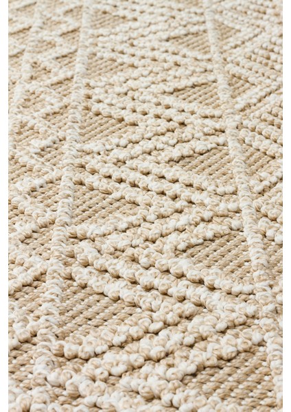 Lion 14 Beıge Hasır Dokulu Bukle Dokumasıyla Hav Toz Vermez Modern Makine Halısı fiyatları