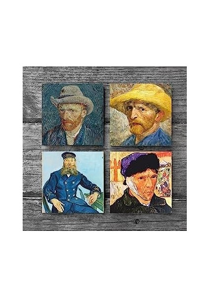 Otoportre Taş Bardak Altlığı Seti - 4 Parça - Dekoratif, Rustik Mutfak Aksesuarı, 10X10 Cm, Kaydırmaz Tabanlı, Şık ve Dayanıklı SC325