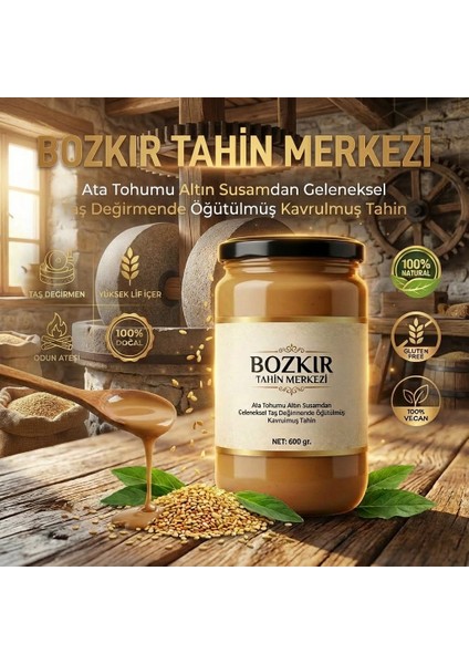 Yerli Ata Tohumu Altın Susam Taş Değirmen Doğal Tahini Kavrulmuş 600 gr (Vegan& gluten içermez) fiyatları