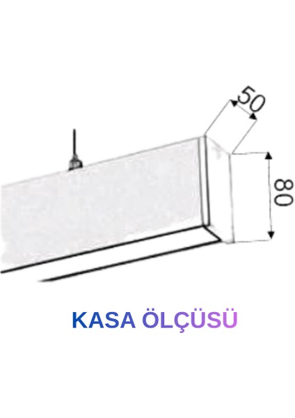 Ledenerji Beyaz Kasa LED Lineer Aydınlatma 100 cm 2700K- Sıcak Sarı Işık Rengi Sarkıt Avize Armatür fırsatları
