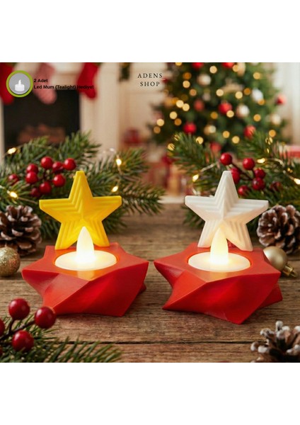 Tealight Noel Yıldızlı Yılbaşı Süsü