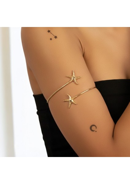 Deniz Yıldızı Detay Pazu Kelepçe | Üst Kol Bilekliği