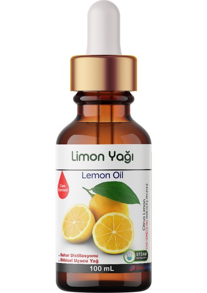 Limon Yağı (Limon Kabuğu Yağı) - 100 ml (Uçucu Yağ,buhardanlık Esansı,oda Kokusu)