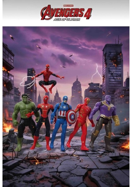 5'li Dev Avengers Karakter Figür Seti | Hulk, Spiderman, Kaptan Amerika, Iron Man, Thanos Oyuncak fiyatları