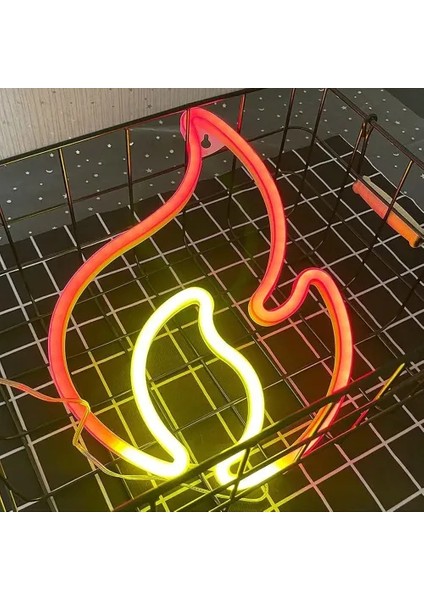 Duvara Asmalı Neon Alev Işık fırsatları