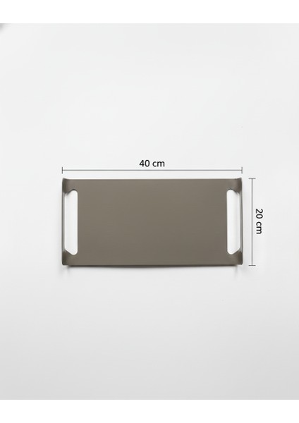 | Skar TD-003 | Dekoratif Metal Tepsi – 40×20×3,5 cm | Gri Kahve Modern Servis ve Orta Sehpa Tepsisi | Metal Dekor Ürünü modelleri