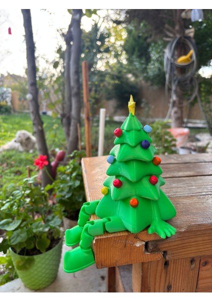 Yılbaşı Ağacı Dekor Figür – Sallanan Bacaklı 3D Baskı Noel Süsü 15 cm fiyatları