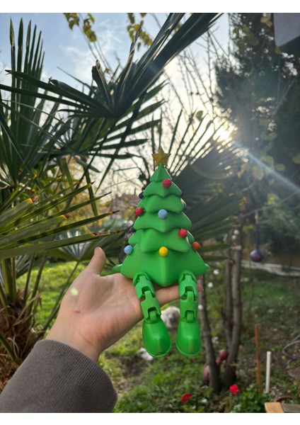Yılbaşı Ağacı Dekor Figür – Sallanan Bacaklı 3D Baskı Noel Süsü 15 cm modelleri