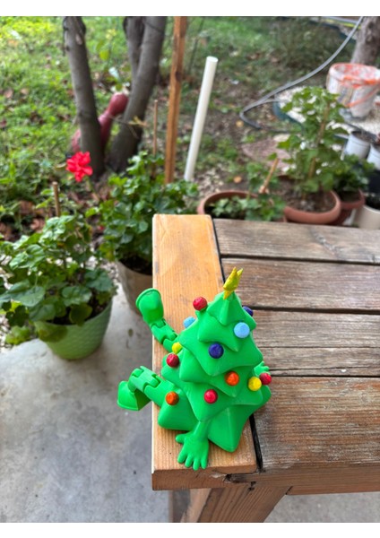 Yılbaşı Ağacı Dekor Figür – Sallanan Bacaklı 3D Baskı Noel Süsü 15 cm