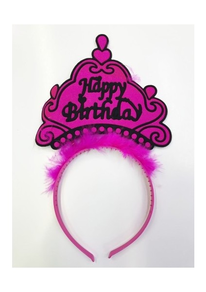 Happy Birthday Yazılı Neon Renk Taç 12 Adet fırsatları