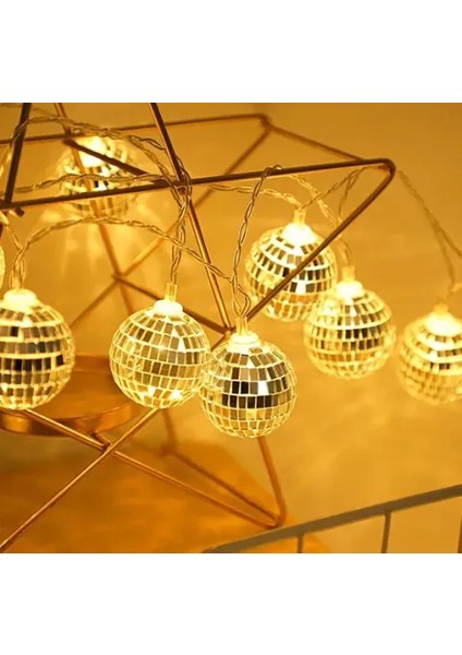 2m 10 LED Pilli Disko Toplu Işık indirimleri