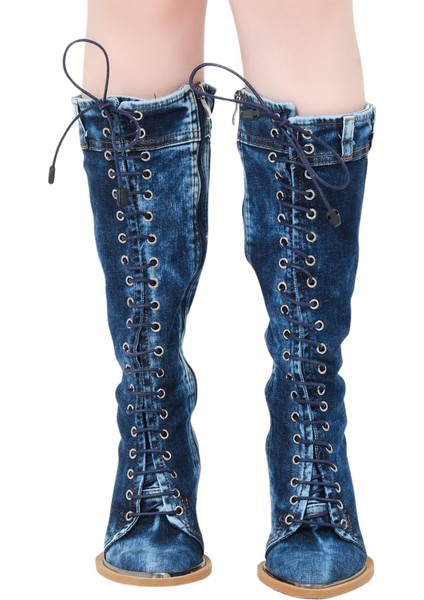 Kovboy Kot Çizmeleri, Kadın Kot Ayakkabılar, Western Botlar, Platrfom Kot Botlar / Doğum Günü Hediyesi