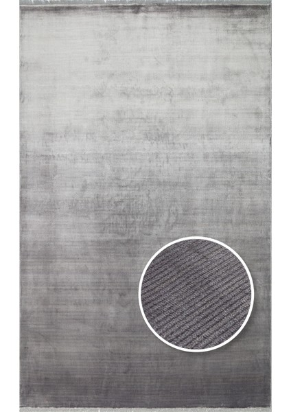 Loft 01 Antrasit Düz Sade Modern Tasarımlı, Yüksek Kalite Sık Dokuma Viskon salon halısı