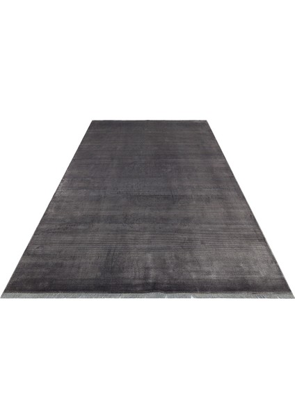 Loft 01 Antrasit Düz Sade Modern Tasarımlı, Yüksek Kalite Sık Dokuma Viskon salon halısı