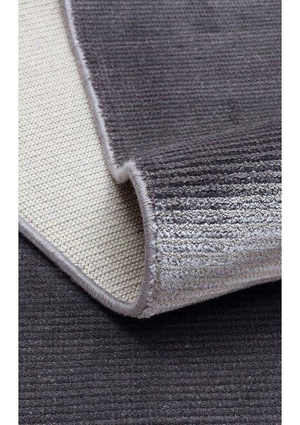Loft 01 Antrasit Düz Sade Modern Tasarımlı, Yüksek Kalite Sık Dokuma Viskon salon halısı