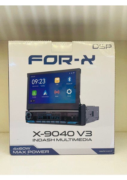 X-9040 V3 Dsp 2026 Son Seri Carplay Android Auto Indash Ekranlı Teyp – Park Kamera Hediyeli