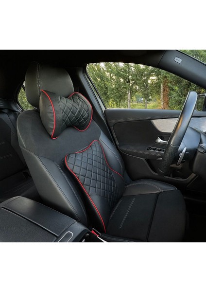 Premium Ergonomik Bel Sırt Destek Minderi ve Ortopedik Boyun Yastığı - Uzun Yol Ağrı Kesici (Takım olarak gönderilir.)