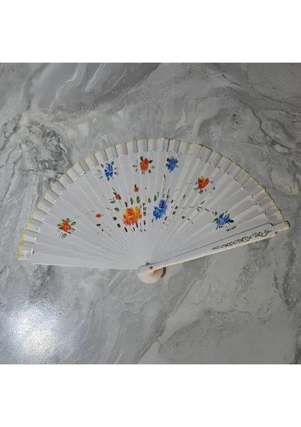 12'li Bambu Çift Taraflı Renkli Yelpaze fiyatları