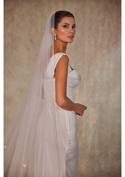 D217 3D Çiçekli Gelin Duvağı