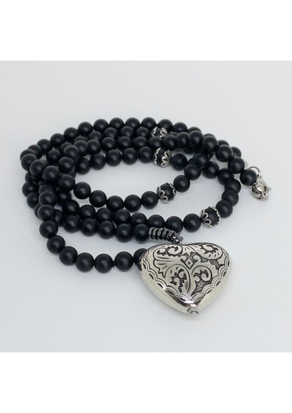 Zena – Mat Oniks & Hematit Kolye modelleri