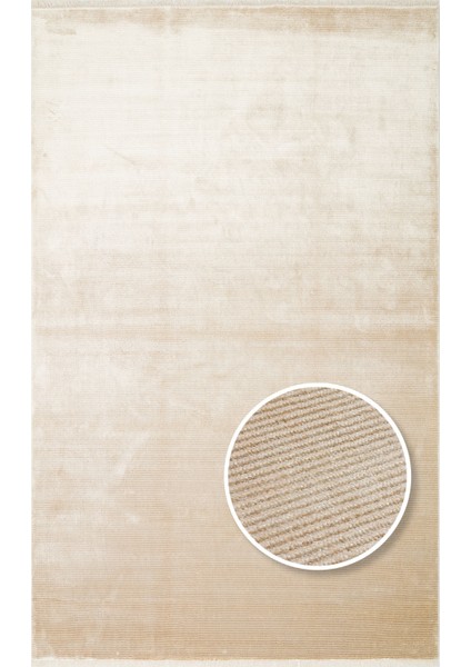 Loft 01 Beige Düz Sade Modern Tasarımlı, Yüksek Kalite Sık Dokuma Viskon salon halısı