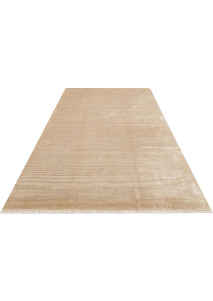 Loft 01 Beige Düz Sade Modern Tasarımlı, Yüksek Kalite Sık Dokuma Viskon salon halısı