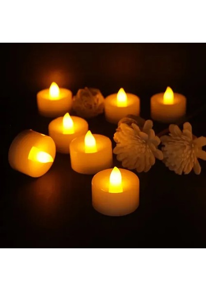 24'lü Pilli Mum Seti 3.4 cm modelleri