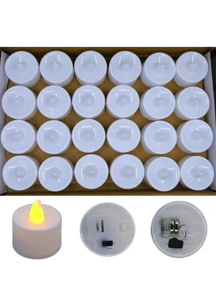 24'lü Pilli Mum Seti 3.4 cm fırsatları