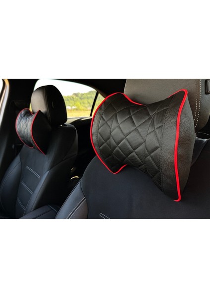 Premium Ergonomik Bel Sırt Destek Minderi ve Ortopedik Boyun Yastığı - Uzun Yol Ağrı Kesici (Takım olarak gönderilir.)