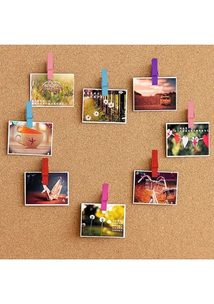 50'li Renkli Ahşap Mandal Seti (3.5 Cm) indirimleri