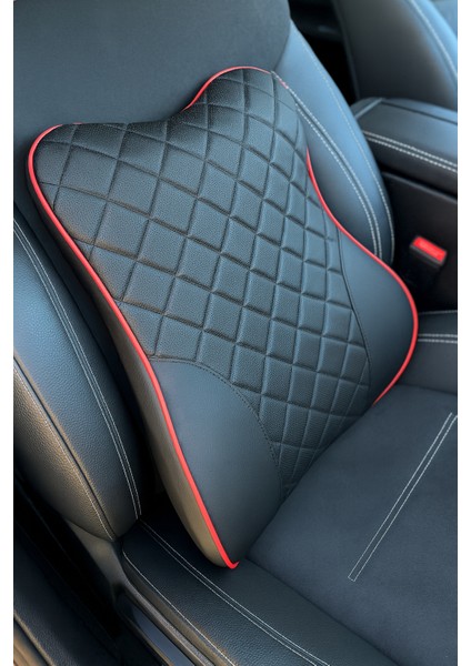 Premium Ergonomik Bel Sırt Destek Minderi ve Ortopedik Boyun Yastığı - Uzun Yol Ağrı Kesici (Takım olarak gönderilir.)