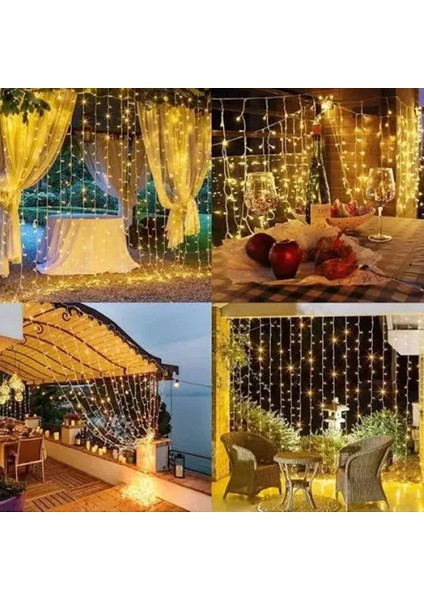 3x2 Metre Sarı Işıklı Perde LED (Plastik Kancalı) modelleri