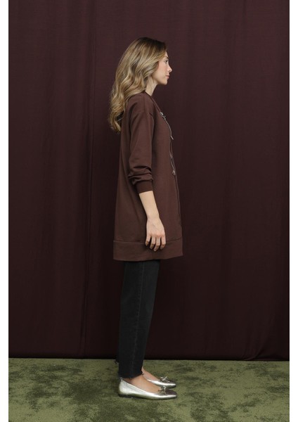 10735 2 Ip Kumaş Fermuar Detaylı Sweatshirt fırsatları