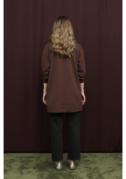 10735 2 Ip Kumaş Fermuar Detaylı Sweatshirt indirimleri