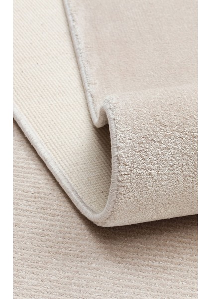 Loft 02 Beige Düz Sade Modern Tasarımlı, Yüksek Kalite Sık Dokuma Viskon salon halısı