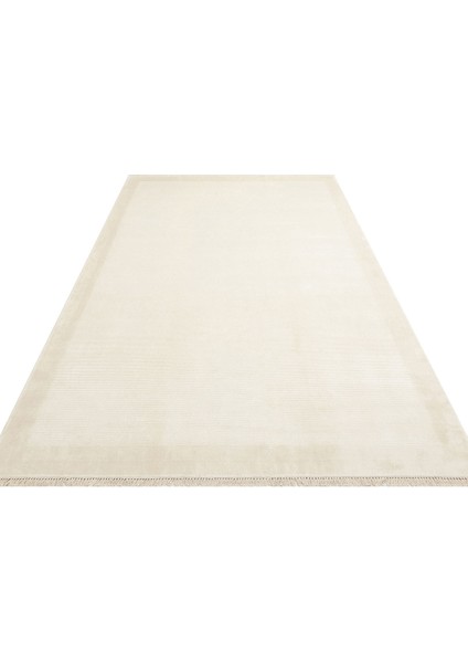 Loft 02 Cream Düz Sade Modern Tasarımlı, Yüksek Kalite Sık Dokuma Viskon salon halısı