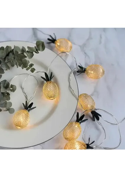 2 Metre 10 LED Pilli 2 Kademeli Ananas LED Işık fiyatları
