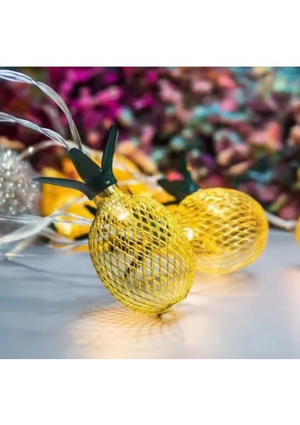 2 Metre 10 LED Pilli 2 Kademeli Ananas LED Işık modelleri