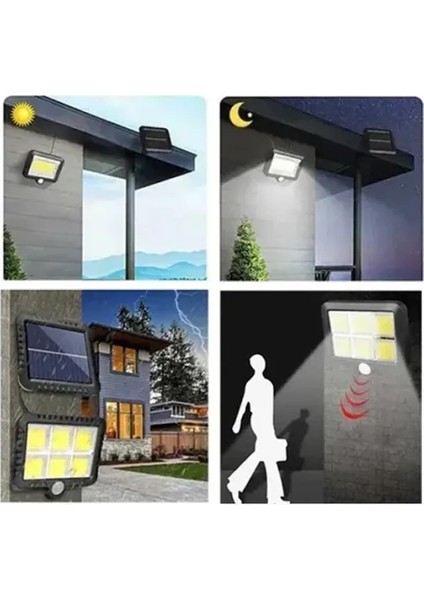 120 Cob LED Solar Panelli 3 Modlu Duvar Lambası indirimleri