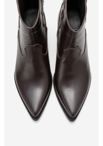 Elıa Kahverengi Cilt Hakiki Deri Kadın Western Bot fiyatları