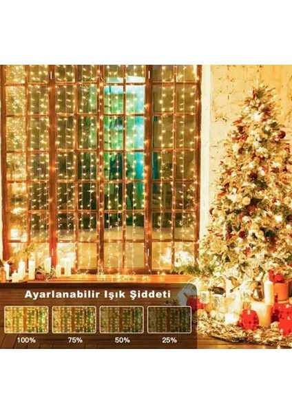 2x2 Metre 200 LED Sarı Işıklı Perde LED modelleri