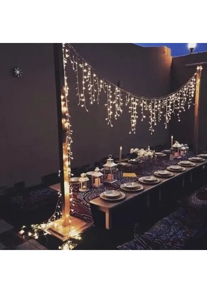100 LED Çakarlı IP65 Dış Mekan Saçak Perde fiyatları