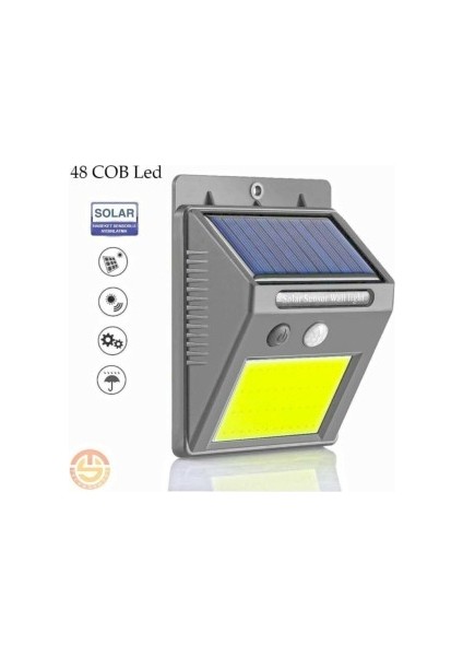 Hareket Sensörlü Solar 48 LED Bahçe Lambası