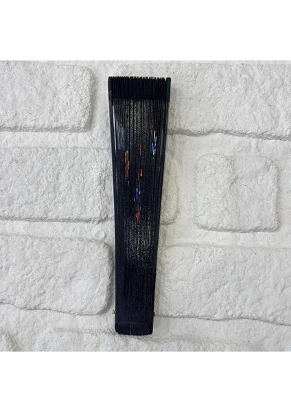 Bambu Çift Taraflı Siyah Yelpaze 12'li Paket indirimleri