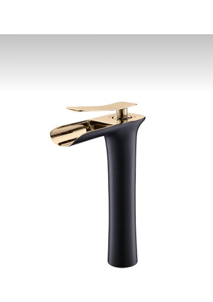 Siyah Gold Şelale Çanak Lavabo Bataryası