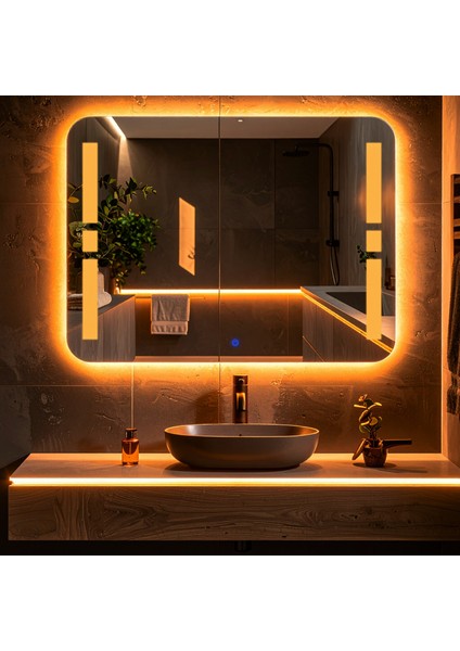 Selyn Amber Led'li Lazer Kumlamalı Lavabo & Banyo Aynası (Dokunmatik Sensörlü) fiyatları
