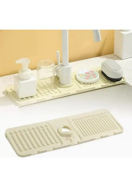 Mutfak Banyo Lavabo Kenarı Silikon Mat Gri